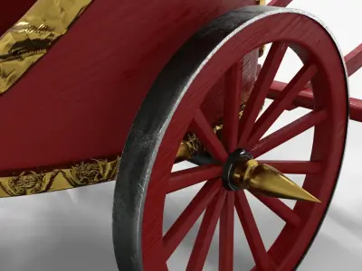 Chariot - Roman Low-poly 3D model