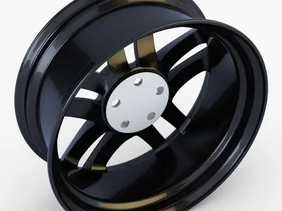 Boss 302 19 Laguna Seca wheel black 3D model