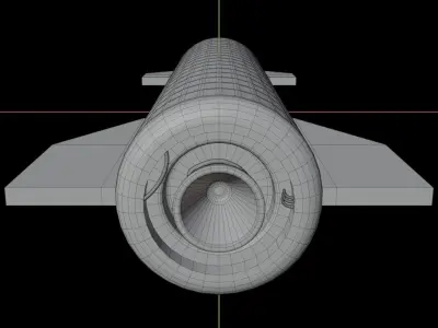 SpaceX Starship Low-poly 3D model