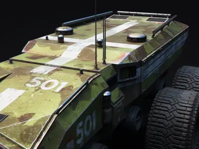 Technical Vehicle transporter Source Files Attached 8K Textures Low-poly 3D model