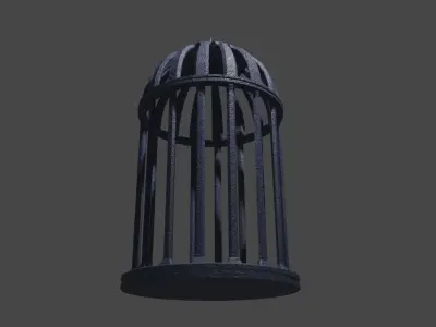 Cage for birds Free low-poly 3D model