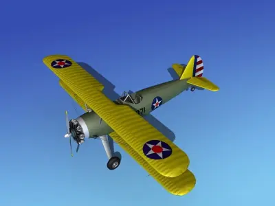 Stearman PT-17 Kaydet V03 3D model