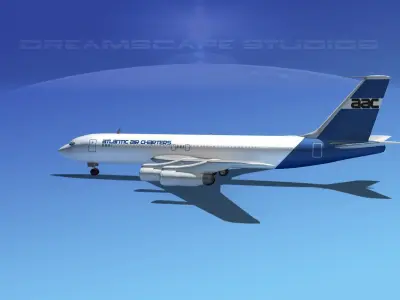 Boeing 707 Atlantic Air Charters 3D model