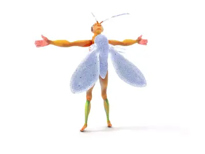 Vivid Insectoid Hybrid model pack Low-poly 3D model