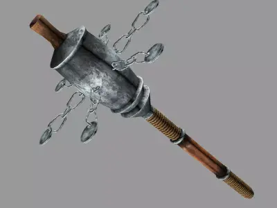 Turkish mace 3D model