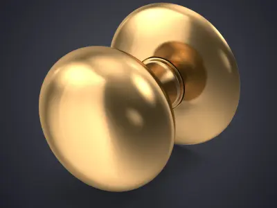 Door Knob Golden V05 3D model