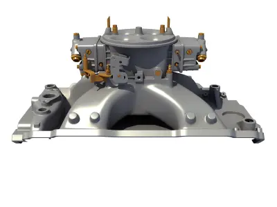 Holley Carburetor Intake Manifold 3D model