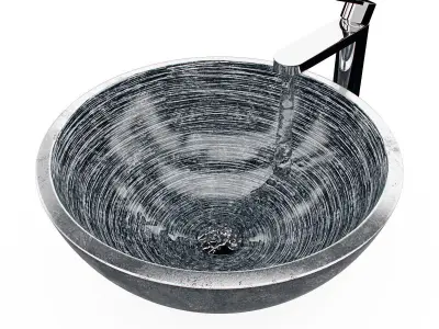 Faucet and sink 001 3D model