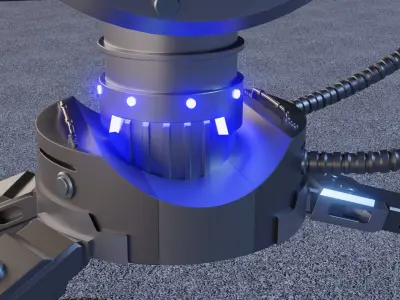 Sci-fi turret 3D model