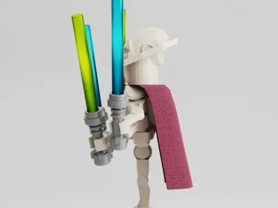 Grievous - The Complete Saga - 3D Print Custom Lego Minifigure 3D print model