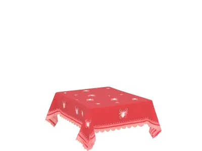 Sinister 3D Haunted Tablecloth featuring Bloodstains 3D model