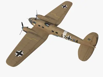 Heinkel He 111 S7-HA Low-poly 3D model