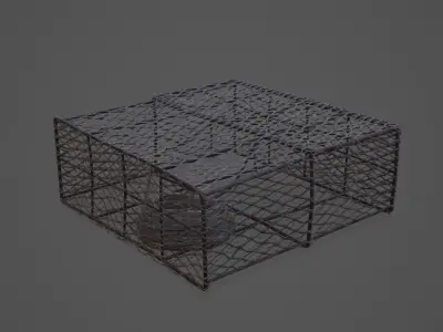 Crab and Lobster Traps - PBR and Game Ready Low-poly 3D model