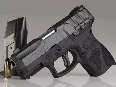 Pistol G2C - Game Ready Low-poly 3D model