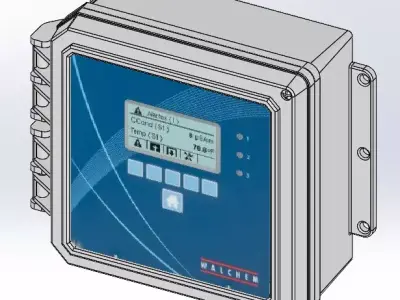 Walchem W100 conductivity pH ORP Disinfection controller 3D model