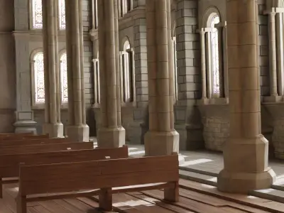 Church cathedral 3D model