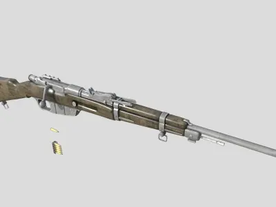 Hunting Rifle-gun model 3d game ready model Low-poly 3D model Low-poly 3D model