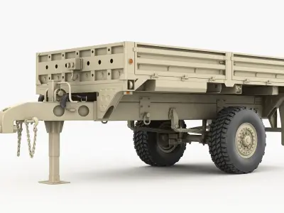 Military trailer M1082 3D model