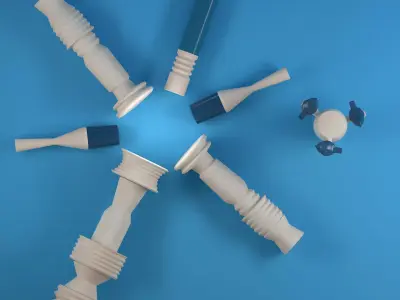 Blue Birds Set 3D model