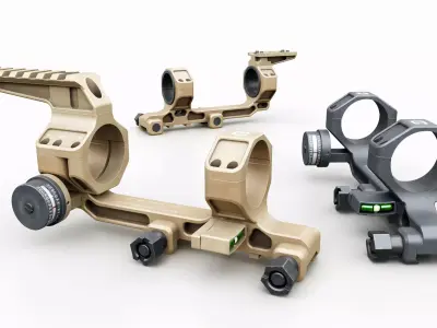 Badger Ordnance Condition One Modular 34mm and 30mm Scope Mount Free low-poly 3D model