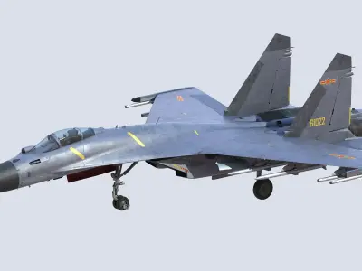 Chengdu J11 Fighter 3D model