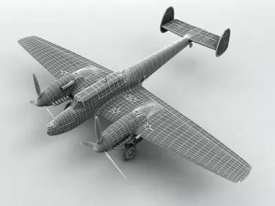  Messerschmitt ME BF 110 Aircraft 3D model