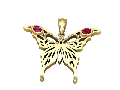 Butterfly Pendant 3D print model