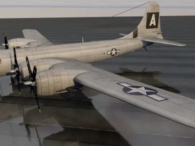 Boeing B-29N Superfortress - NUKE 3D model