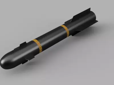 Hellfire missile without IR seaker head 3D model