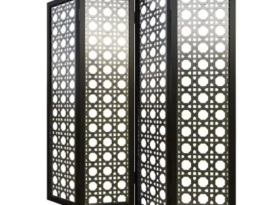 Eastern metal folding screen Free 3D model