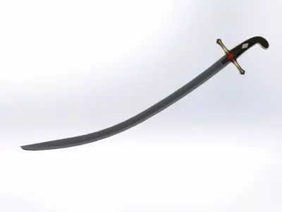 Arabic sword 3D model