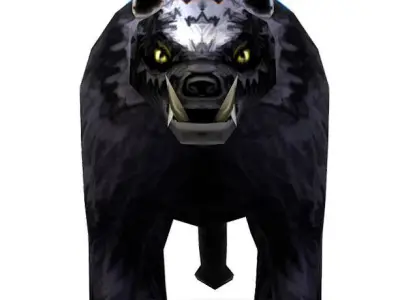 Low Poly Cartoon Creature Panther Low-poly 3D model