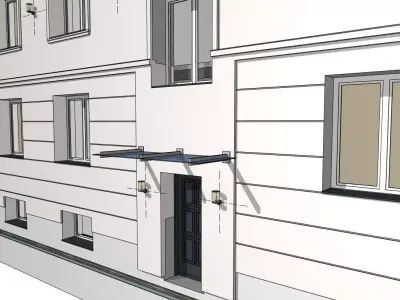 Classic Apartment Building Modern 3D Visualization 3D model