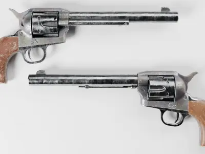 Colt Single Action Army 45 Revolver Free 3D model