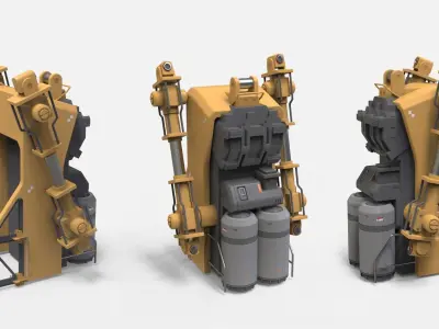 sci-fi Architecture kitbash 45 3D model