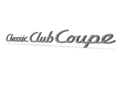 Classic Club Coupe emblem nameplate 3D model