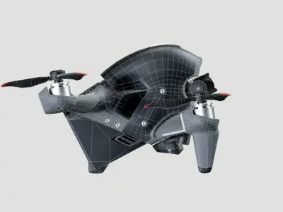 DJI FPV Drone Low-poly 3D model
