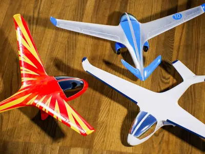 Stylized Toy Glider Low-poly 3D model