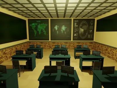 Military Base Low-poly 3D model