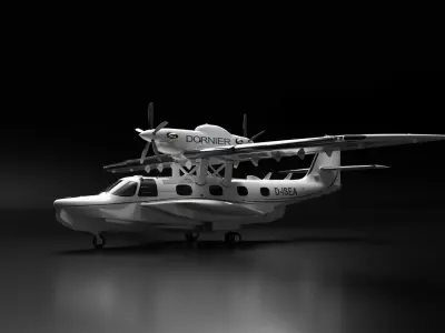 Dornier Seastar Low-poly 3D model