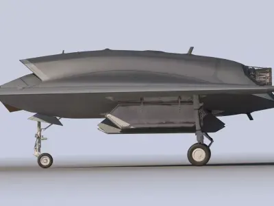 Stealth Drone Advanced Military UAV Low-poly 3D model