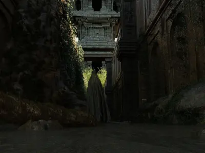 Eclipse Sanctum Temple Scene blend 3D model