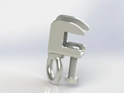 Beam clamp with eyebolt 3D model
