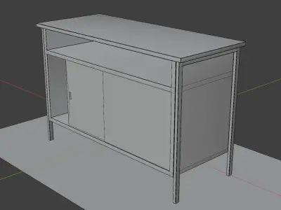 Rusty table Low-poly 3D model