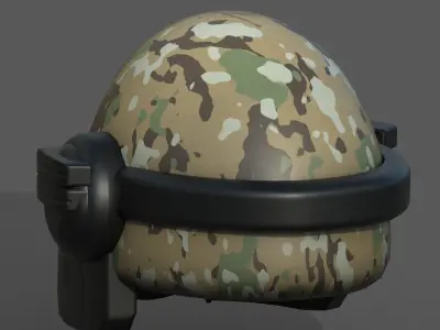 Helmet scifi military combat 3d model 3D model