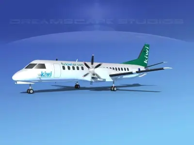 SAAB 2000 Kiwi Air 3D model