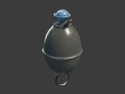 M39 Eihandgranate Eierhandgranate egg hand grenade 3D model