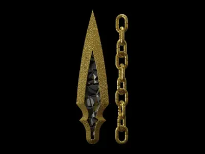 Chained Blades Low-poly 3D model