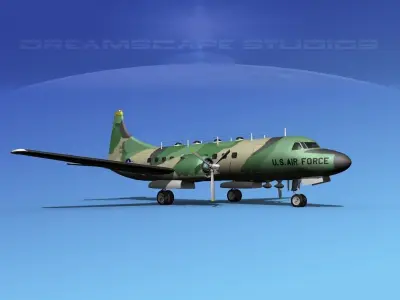 Convair T-29 USAF V05 3D model