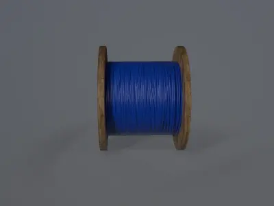 Cable Spool Low poly Low-poly 3D model